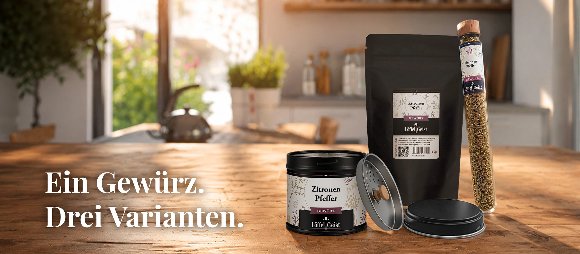Ein Gewürz. 3 Varianten.