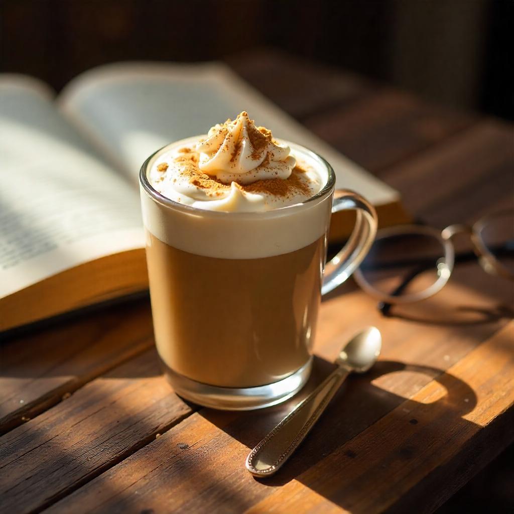 Glas mit Kaffee und Sahnehaube