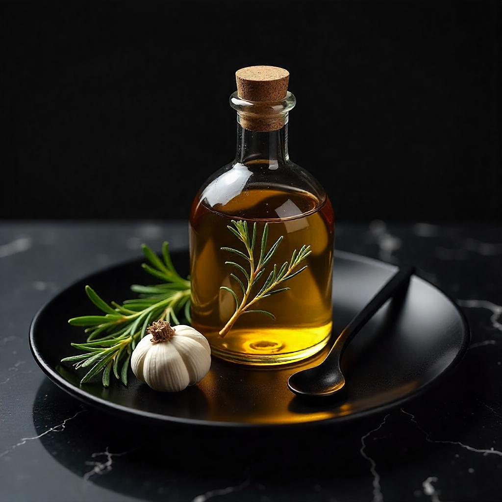 Knoblauch Öl in Amphore