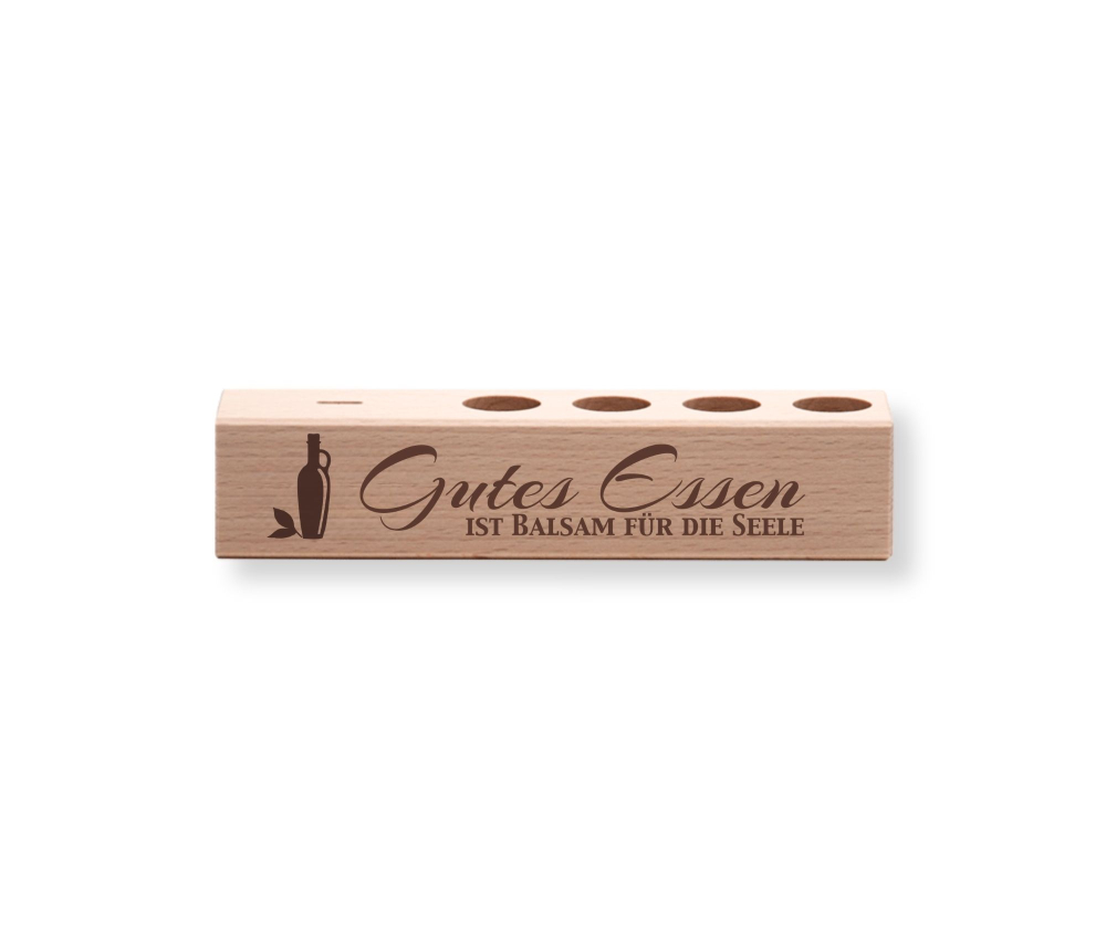 Preview: 4er Gewürzständer Gutes Essen ist Balsam für die Seele