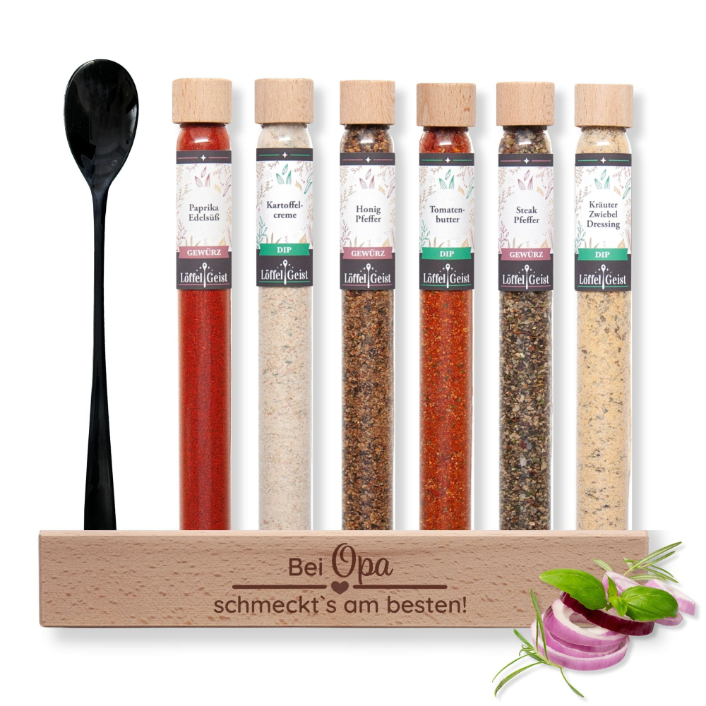 Preview: Geschenkset Gewürzset Bei Opa schmeckts am Besten