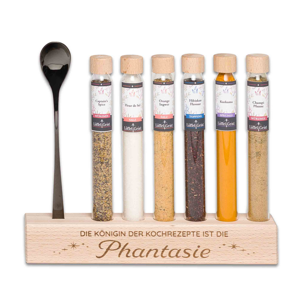 Gewürzset Geschenkset Die Königin der Kochrezepte ist die Phantasie