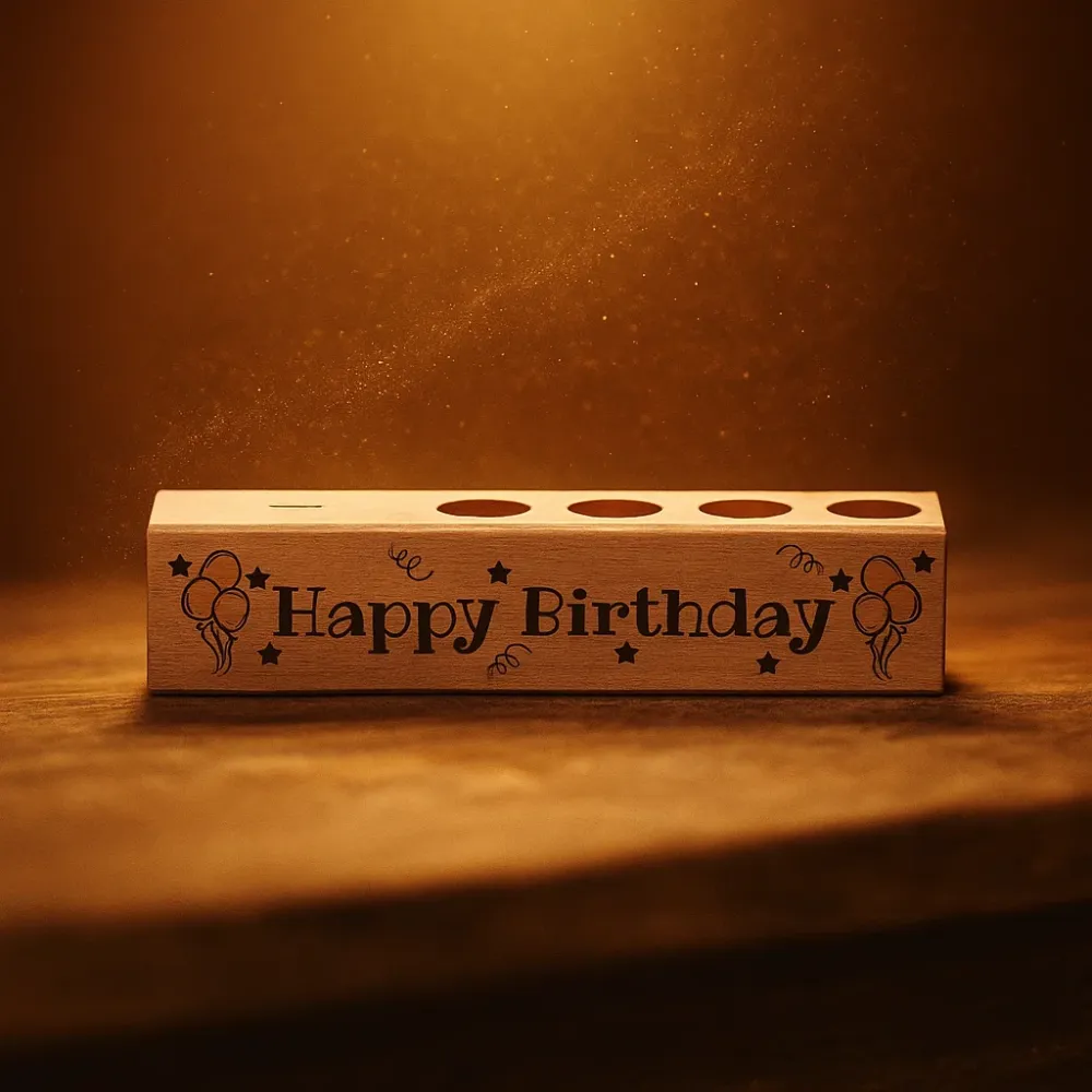 Preview: 4er Gewürzständer Happy Birthday