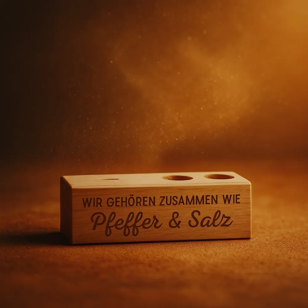 Preview: 2er Gewürzständer Wir gehören zusammen wie Pfeffer & Salz