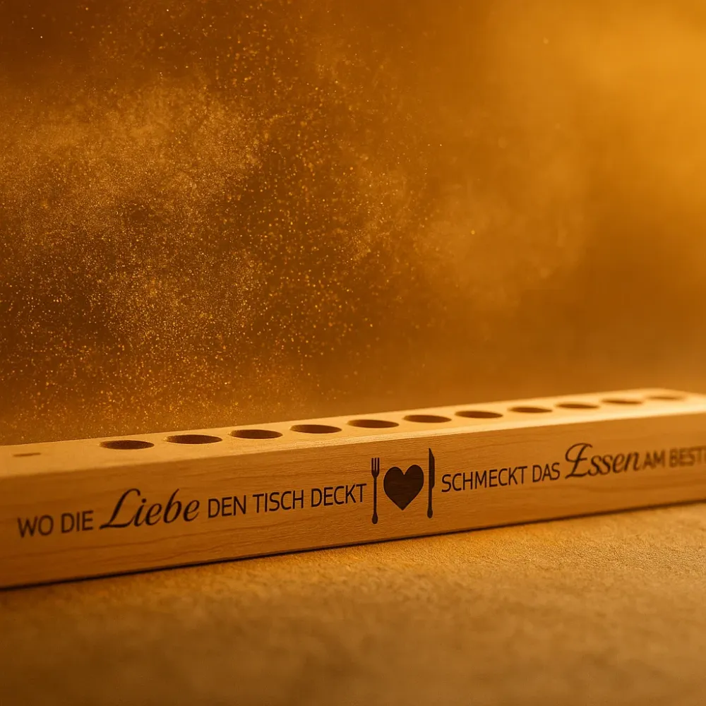 Preview: 12er Gewürzständer Wo die Liebe dem Tisch deckt schmeckt das Essen am Besten