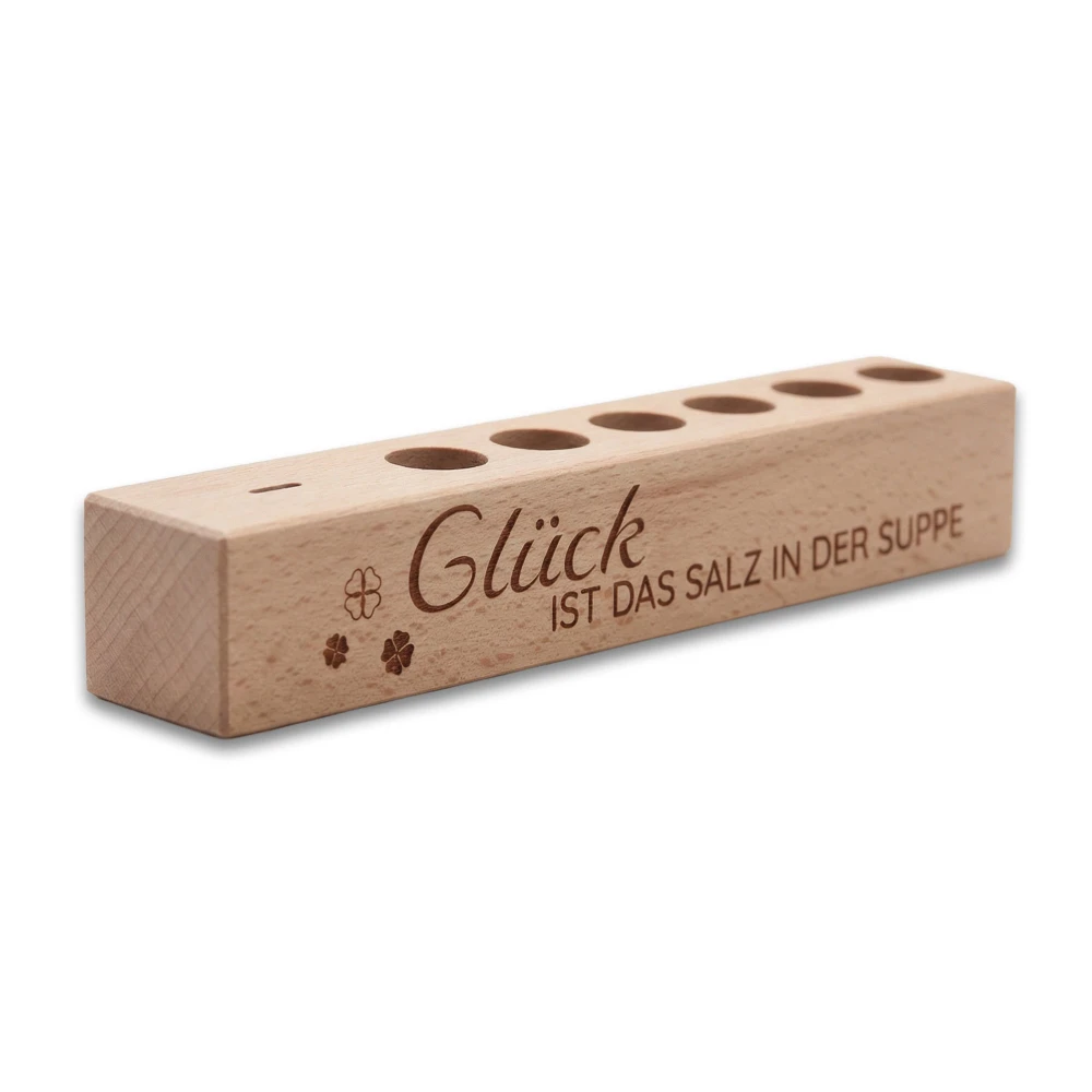 6er Gewürzständer Glück ist das Salz in der Suppe