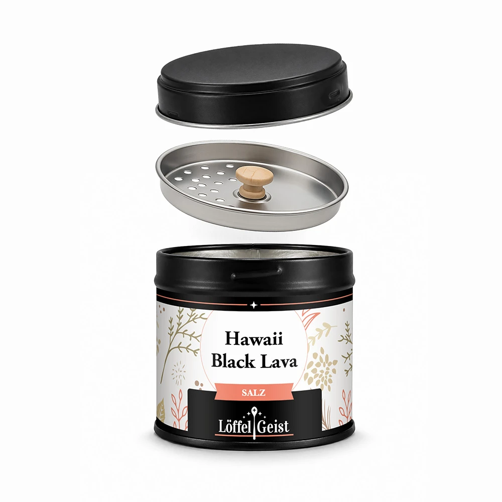 Hawaii Black Lava Salz - Gewürzdose