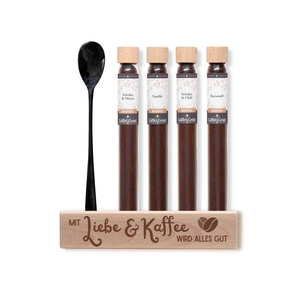 Preview: Kaffee-Geschenkset Mit Liebe & Kaffee wird alles gut!