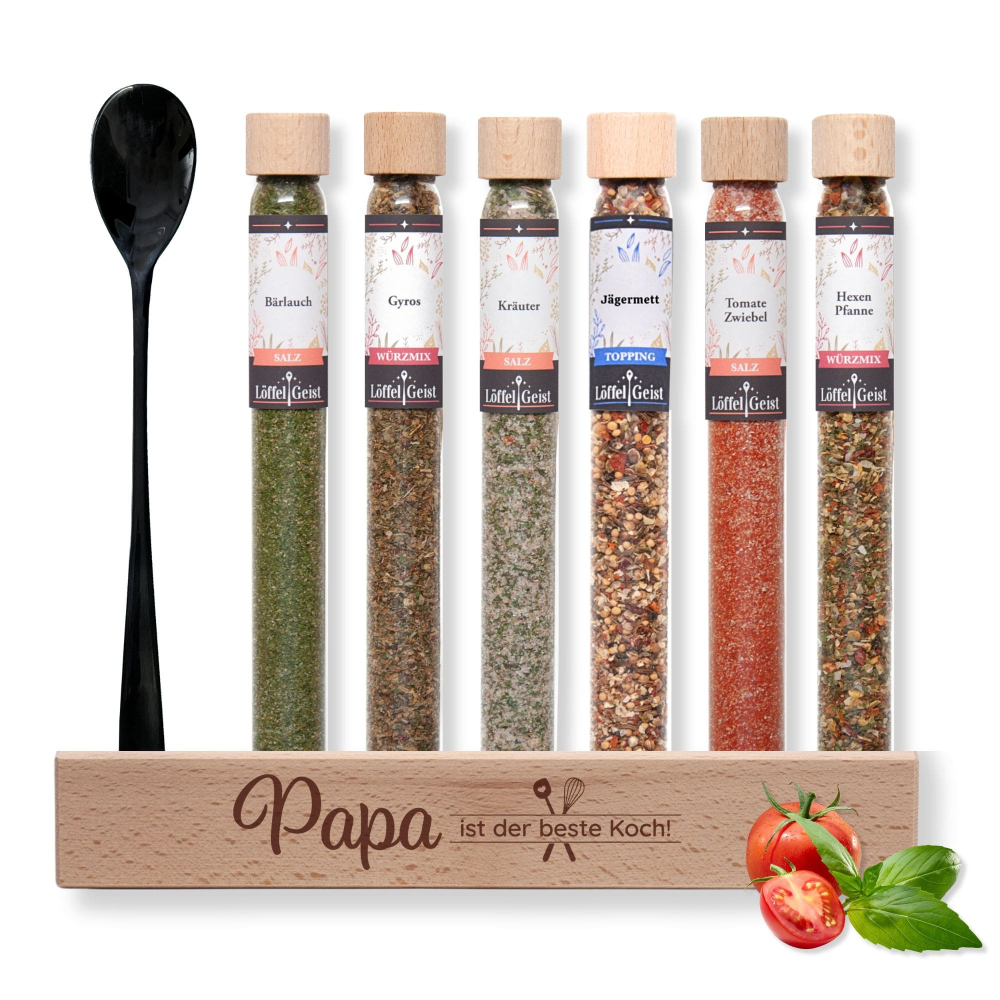 Preview: Geschenkset Gewürzset Papa ist der beste Koch