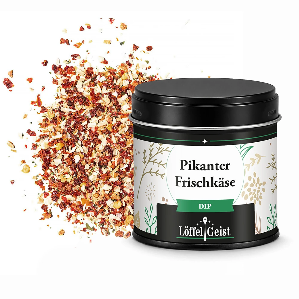 Pikanter Frischkäse Dip in Dose