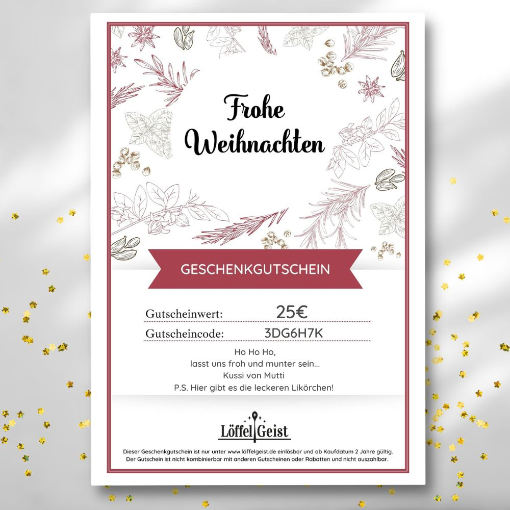 Gutschein zu Weihnachten