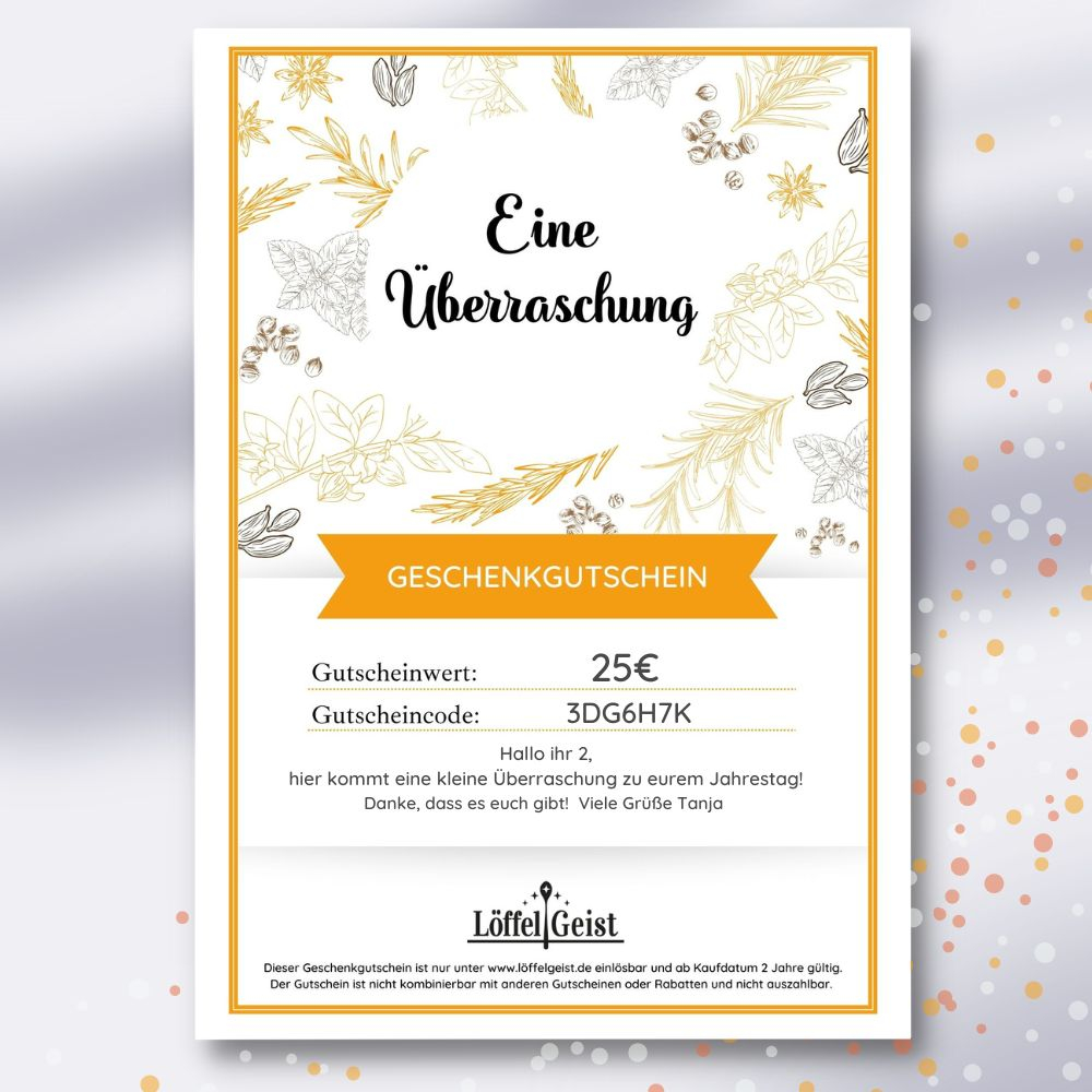Gutschein zu jedem Anlass