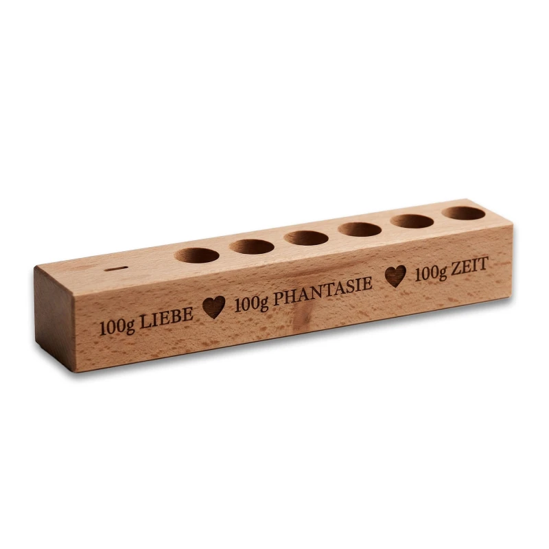 6er Gewürzständer 100g Liebe 100g Phantasie 100g Zeit
