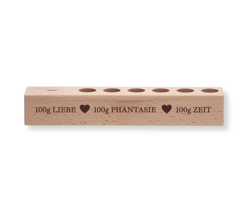 6er Gewürzständer 100g Liebe 100g Phantasie 100g Zeit