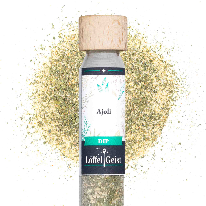 Ajoli Dip Mischung im Reagenzglas