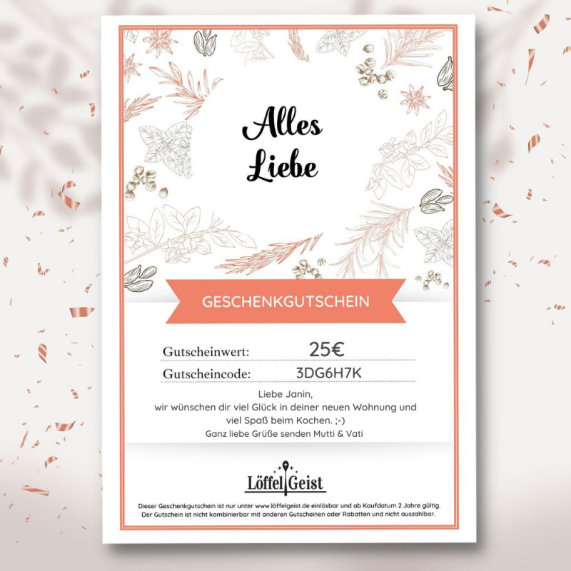 Gutschein Alles Liebe