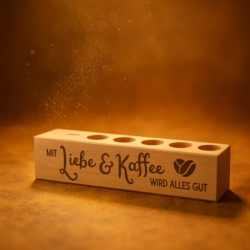 4er Gewürzständer Mit Liebe & Kaffee wird alles gut