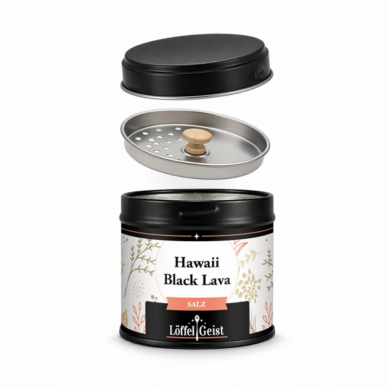 Hawaii Black Lava Salz - Gewürzdose