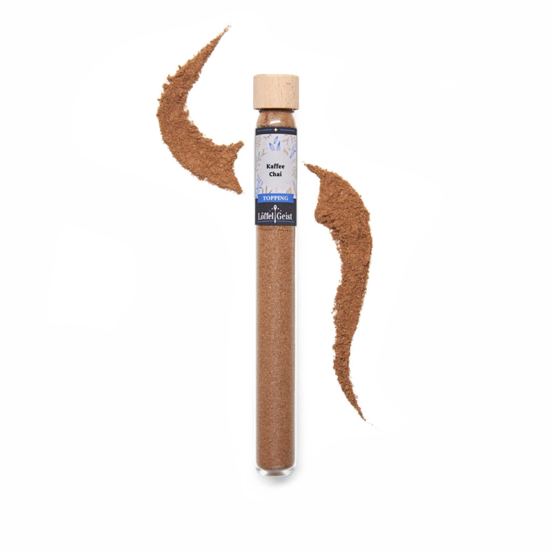 Kaffee Chai Topping im Reagenzglas
