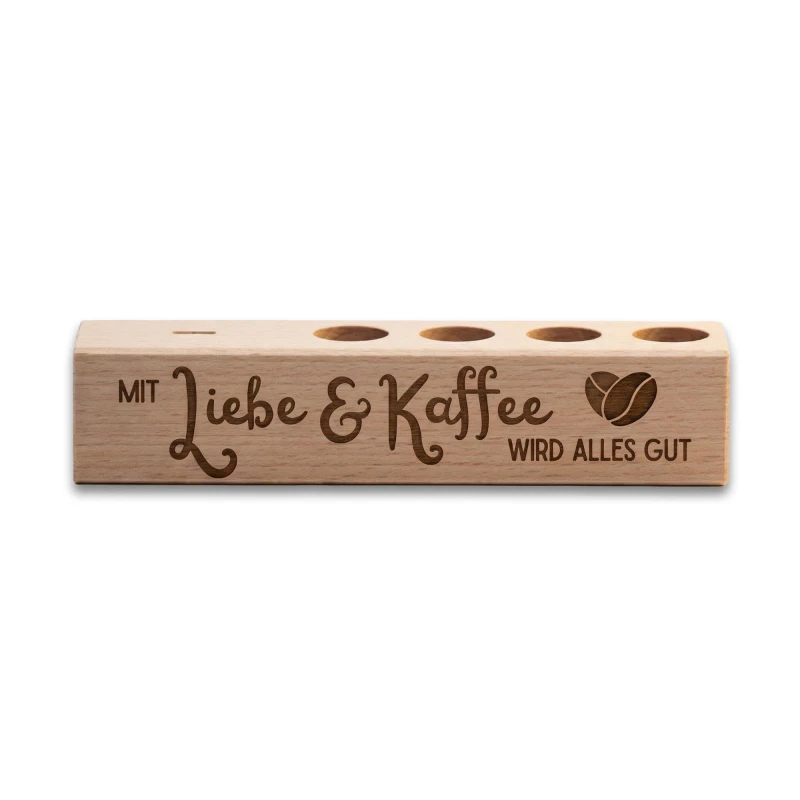 4er Gewürzständer Mit Liebe & Kaffee wird alles gut
