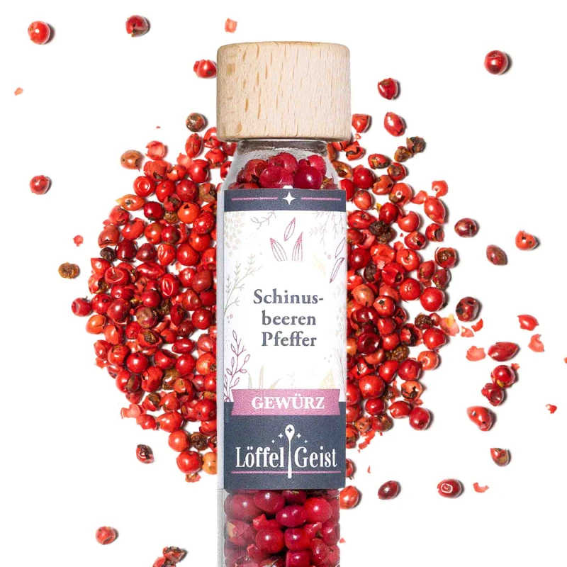 Schinusbeeren Pfeffer im Reagenzglas
