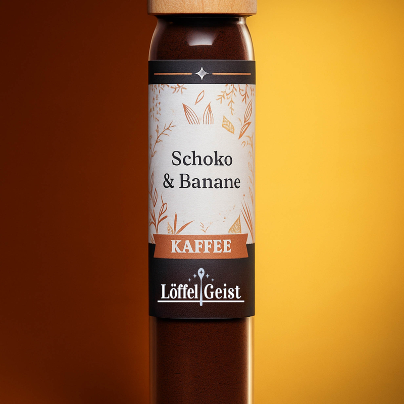 Schoko und Banana Kaffee Textur