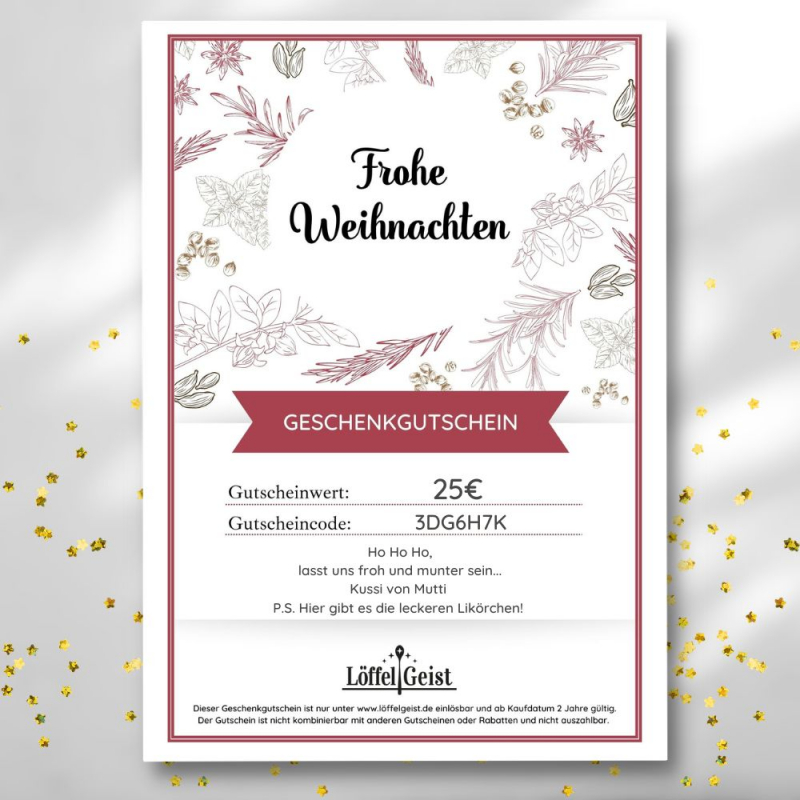 Gutschein zu Weihnachten