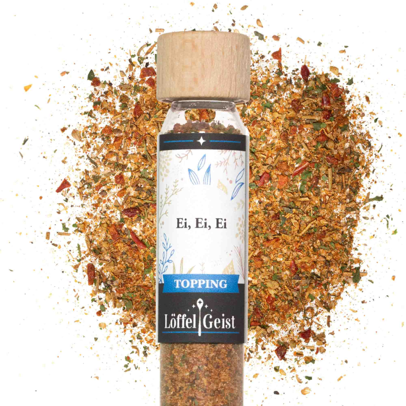 Ei Topping Gewürz im Reagenzglas