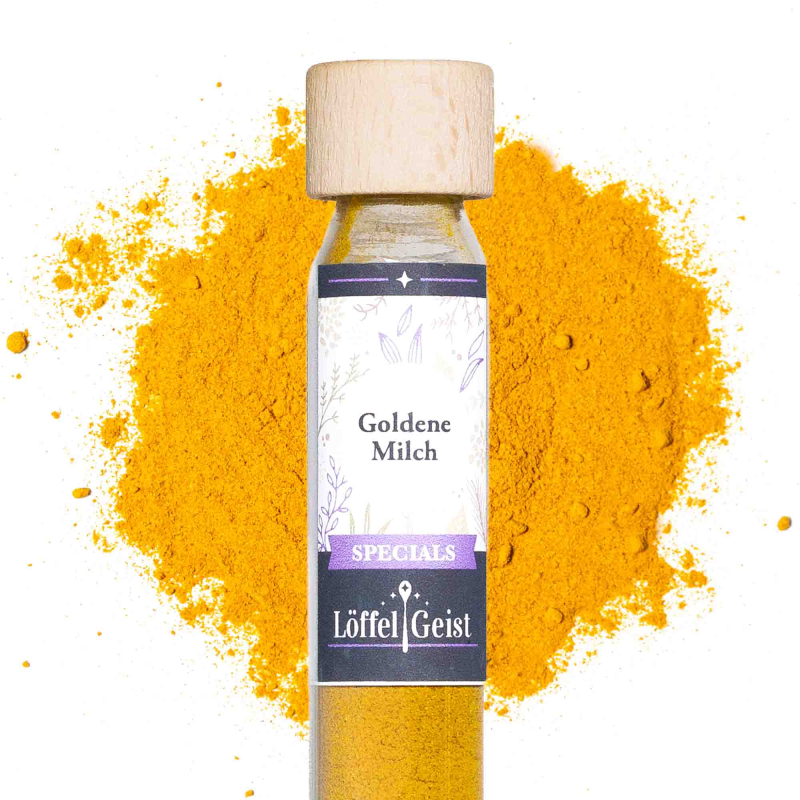 Goldene Milch Gewürzmischung im Reagenzglas