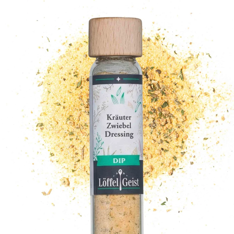 Kräuter Zwiebel Dressing Dip im Reagenzglas