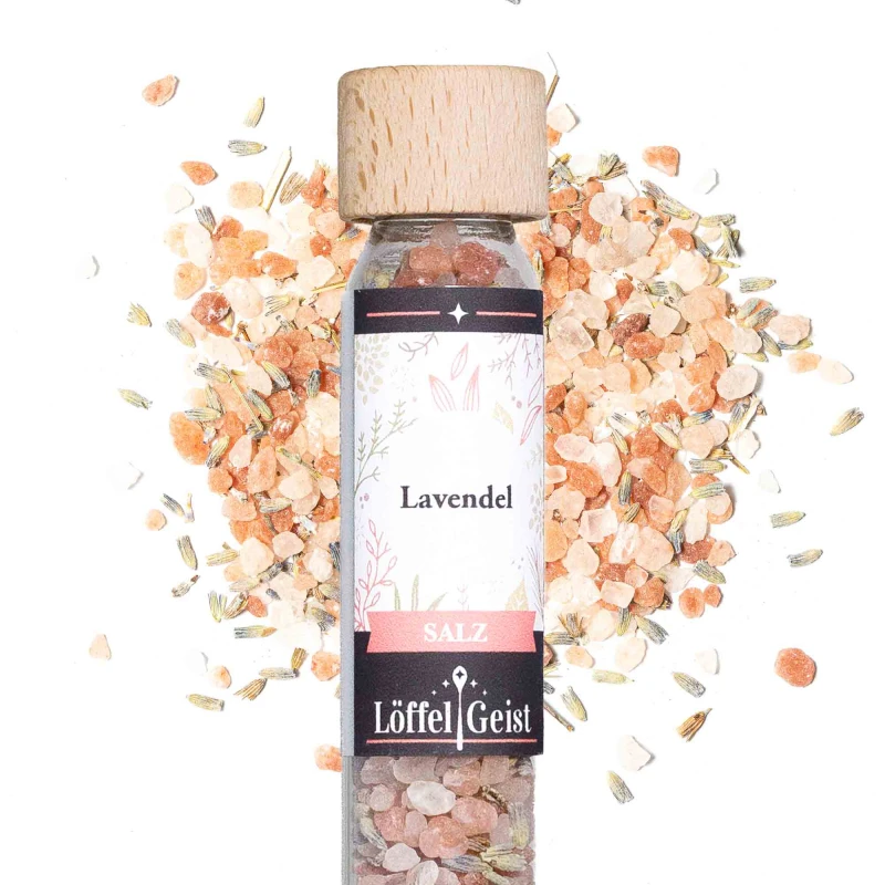 Lavendel Salz im Reagenzglas