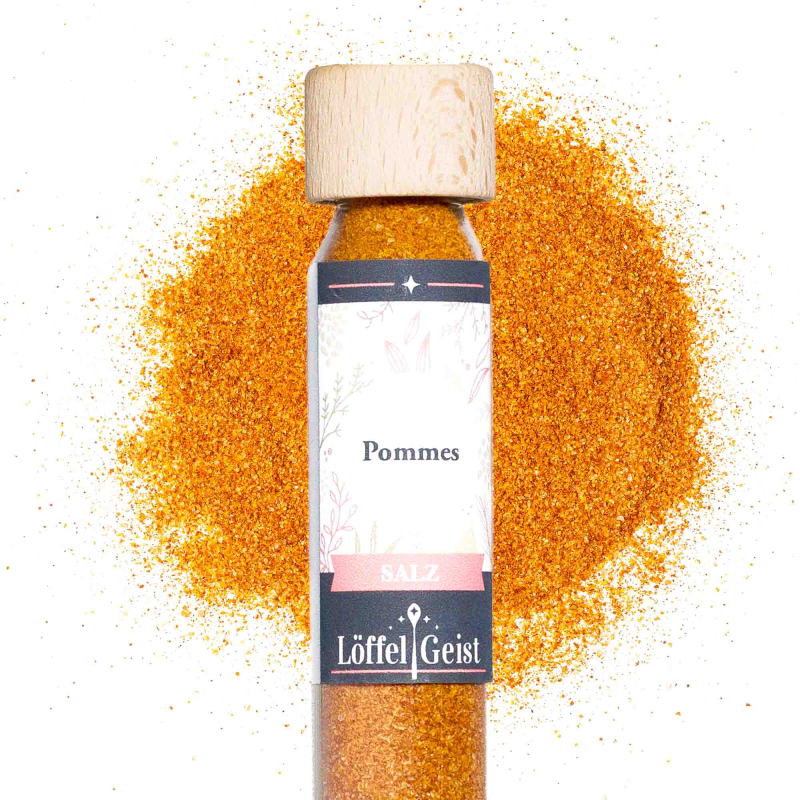 Pommes Salz im Reagenzglas