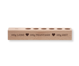 6er Gewürzständer 100g Liebe 100g Phantasie 100g Zeit