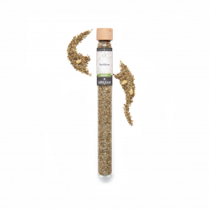 Basilikum Pesto Gewürzmischung im Glasröhrchen