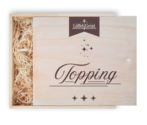 Geschenkverpackung Holzbox ´Topping´