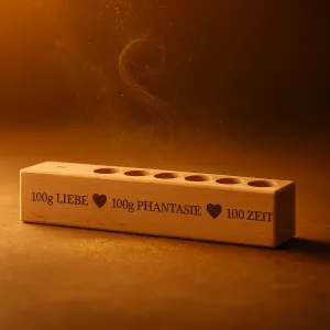 6er Gewürzständer 100g Liebe 100g Phantasie 100g Zeit