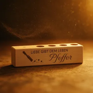 4er Gewürzständer Liebe gibt dem Leben Pfeffer