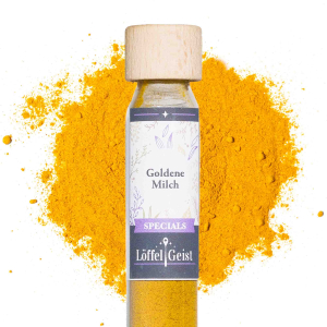 Goldene Milch Gewürzmischung im Reagenzglas