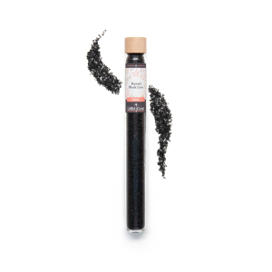 Hawaii Black Lava Salz im Reagenzglas