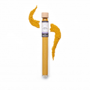 Ingwer Mango Shot Gewürzmischung im Reagenzglas