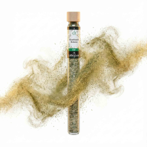 Knoblauch Kräuter Dip im Reagenzglas