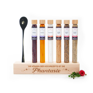 Gewürzset Geschenkset Die Königin der Kochrezepte ist die Phantasie