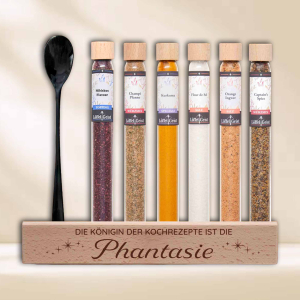 Gewürzset Geschenkset Die Königin der Kochrezepte ist die Phantasie