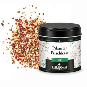 Pikanter Frischkäse Dip in Dose