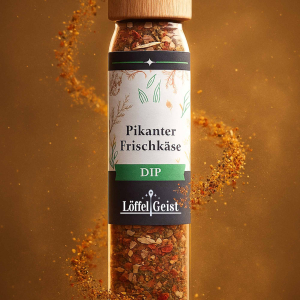 Pikanter Frischkäse Dip Textur