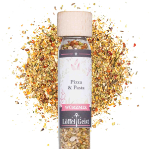 Pizza und Pasta Gewürzmischung im Reagenzglas