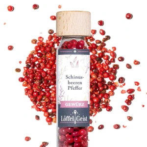 Schinusbeeren Pfeffer im Reagenzglas