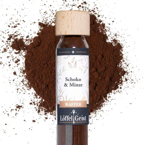 Schoko & Minze Kaffee im Glasröhrchen