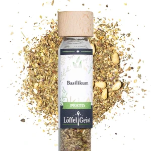 Basilikum Pesto Gewürzmischung im Glasröhrchen