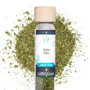 Salat Mix Kräuter im Reagenzglas